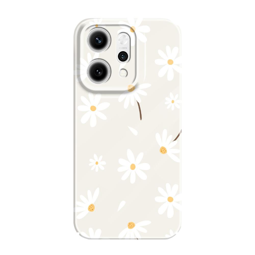 Simple Daisy Phone Case For OPPO Reno 14 14F 13 13F 12 12F 11 11F 10 8 8Z 8T 7 7Z Pro 4G 5G Film Hard Cover