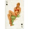 Custom Aluminum Tin Sign Art - Vintage Playing Cards and Women Wall Decor