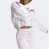 adidas Women's Cropped Hooded Woven Windbreaker Jacket Light Purple Women IS0891