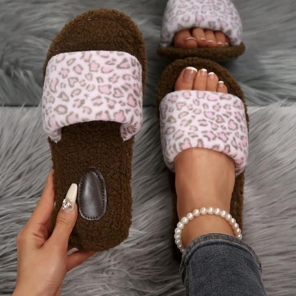 Seksowne Kapcie Rekreacyjne Damskie Klapki Codzienne Płaskie Niskie Obcasy Buty dla Kobiet Jednolite Futro Wsuwane Platforma Zimowe Buty Duże Rozmiary