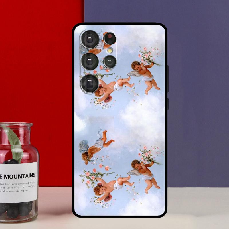 Renaissance-Engel im Himmel Hülle Case Für Samsung Galaxy S25 Ultra S9 S10 S20 S21 S22 Plus S23 Ultra S24 FE Handyhülle