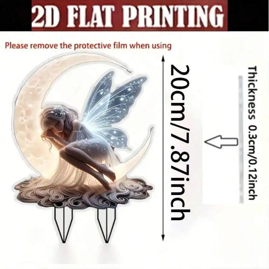 

1pcs Moonlight Fairy Garden Pile, courtyard lawn ground decoration, suitable for outdoor garden potted decoration,