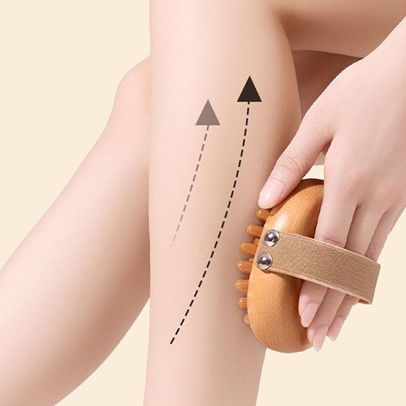Tělový kartáč proti celulitidě Zklidňující dřevěné esenciální oleje Spa Air Cushion Massage Hřeben na vlasy Masážní kartáč na pokožku hlavy Masážní přístroj na tělo