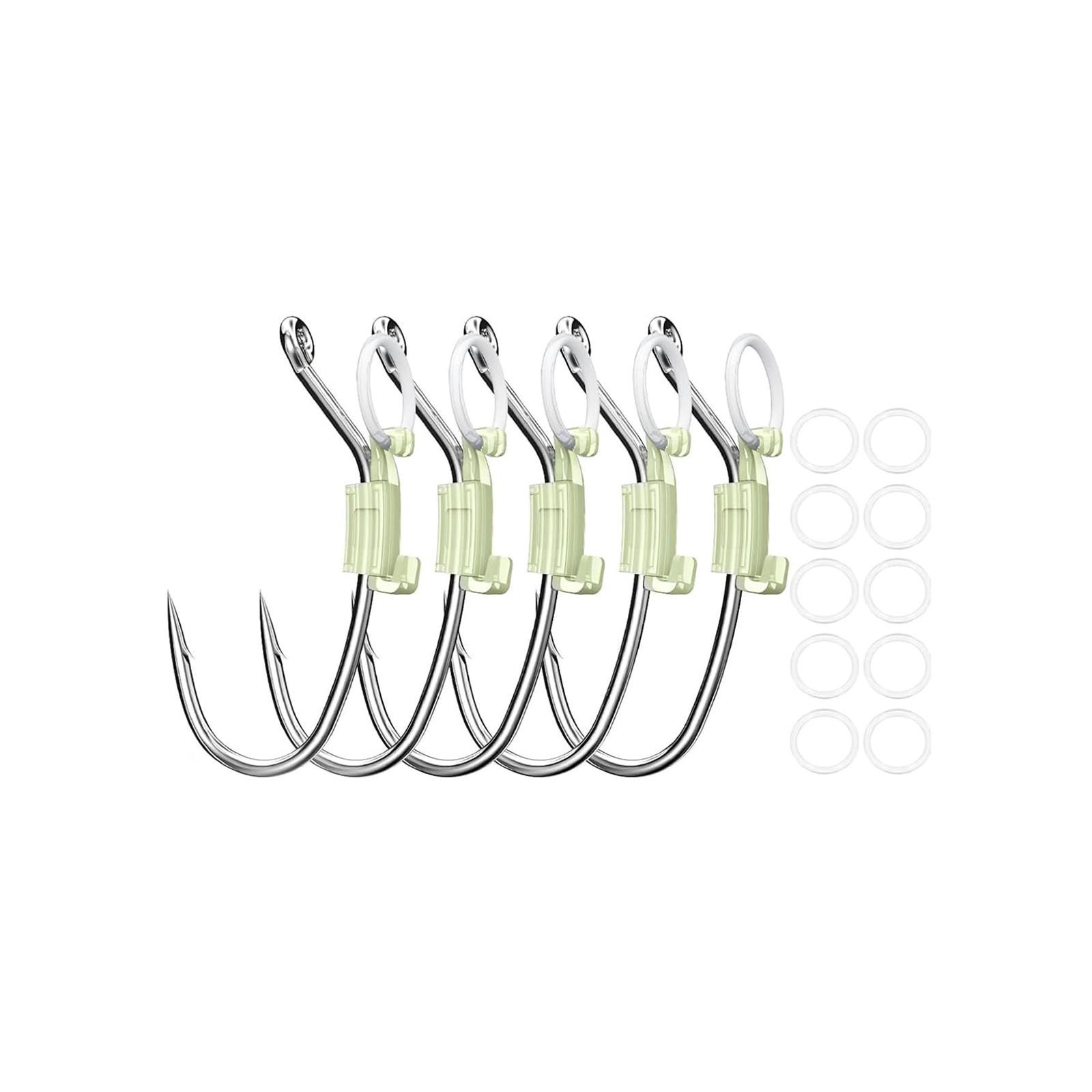 

Крючок для ловли живых креветок в морской воде, светящийся в темноте Крючок для ловли живых креветок, углеродистая сталь с зазубренными отверстиями One Size