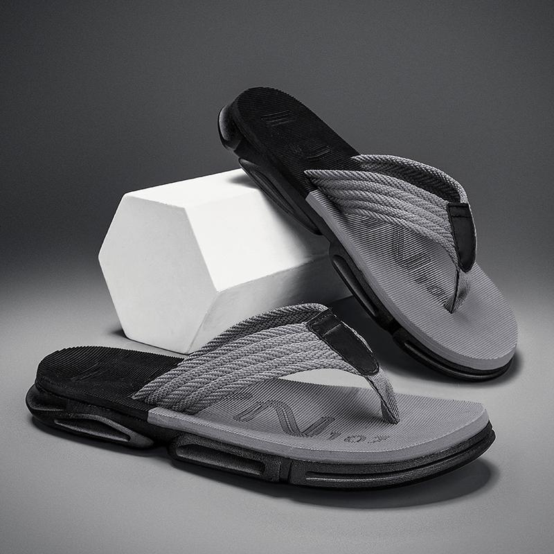 Summer Men's Mixed-color Flip-flops Thick Sole Fashion Breathable Casual Slippers Comfortable Wear-resistant Outdoor Footwear