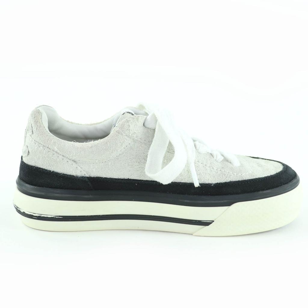 Very Good CHANEL Low cut sneakers COCO Mark Lace-up Suede Leather 36 G45208 Used