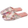Fashion Luxury Silk Satin Slippers Women Chinese Embroidered Flower Design House Slippers Light Comfortable Winter Warm Mules Flip Flops