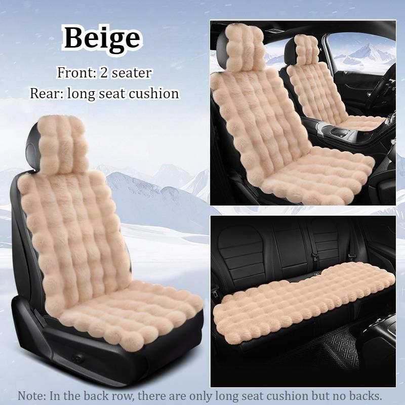 Premium 3D Plush Car Seat Covers with Non Slip Grip Ultra Soft Warmth for Winter 4 Stylish Colors Value Pack Auto Accessories
