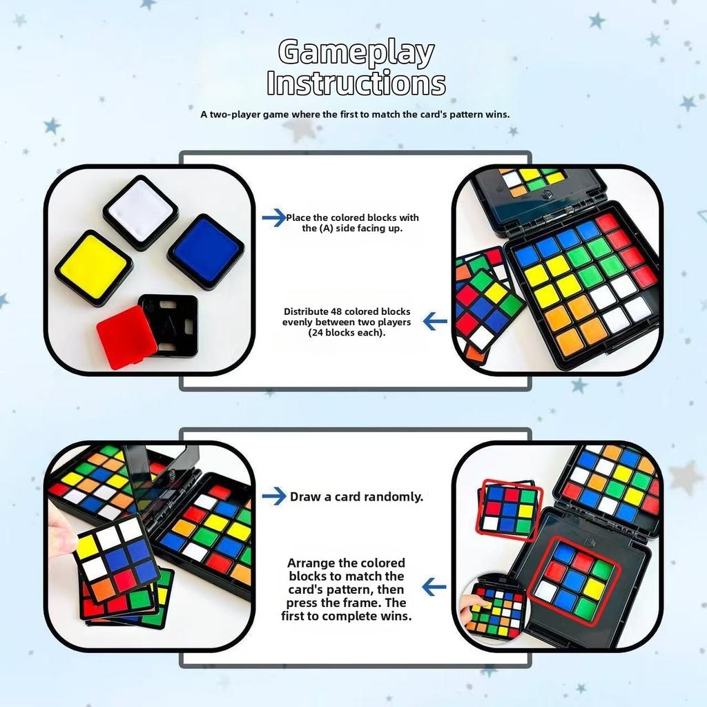 Colorful Puzzle 2-Player Battle Toy Parent-Child Interactive Educational Board Game Party Improve Intelligence Gift for Kids