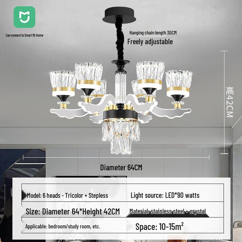 Luxury Modern Crystal Chandelier for Living Room - Elegant Luminous Fixture