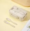 Wheat Straw Insulated Microwave-Safe Bento Lunch Box for Office & Students