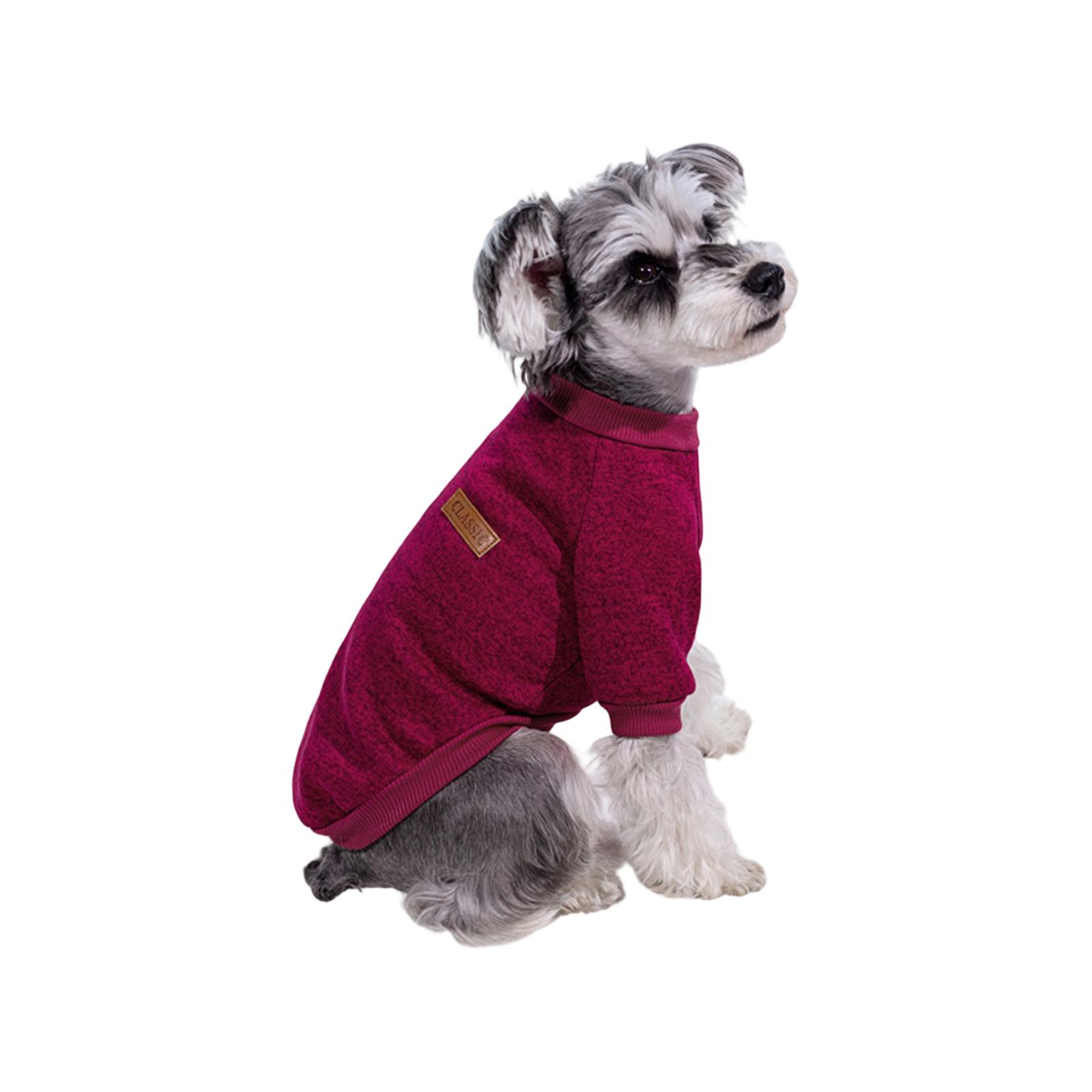 

Size S Pet Fleece,lined Warm Sweatshirt For And Winter, Made Of Wool. One Size винний
