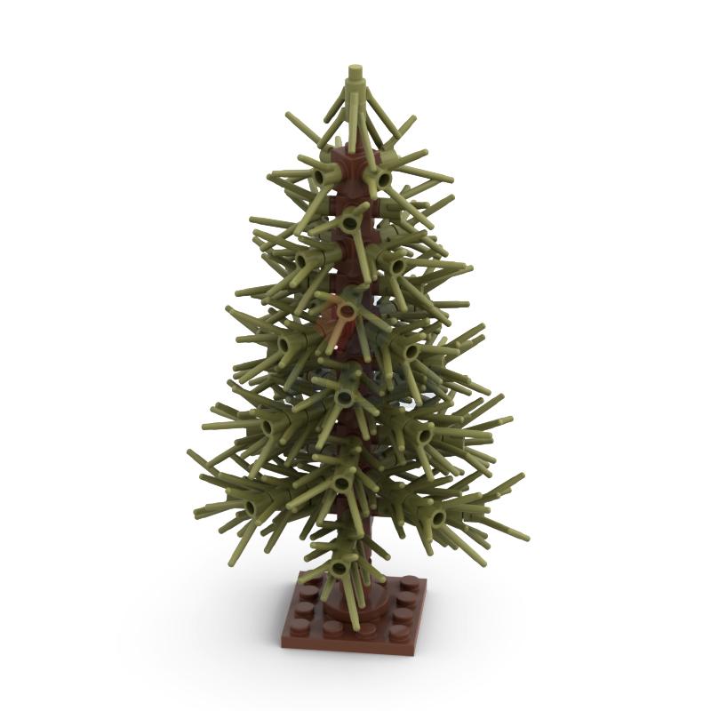 

138 PCS Cedar Tree Model Green Scenery Landscape Assembling Pieces Custom Creation City Street Scene Plants Decoration Bricks Kid Toy Gifts