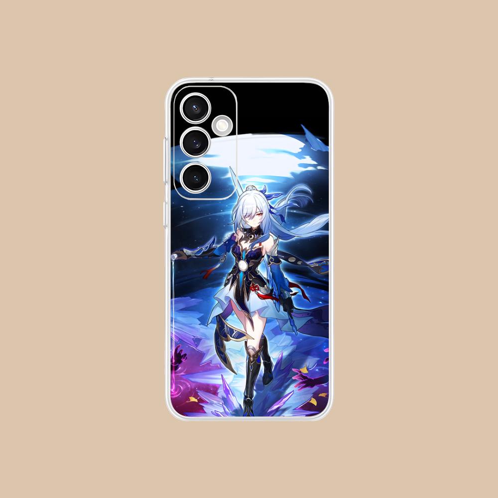 HSR Jingliu Clear Mobile Phone Case for Samsung Galaxy S25 S24 S23 S22 S21Plus FE Ultra Colorful Cover