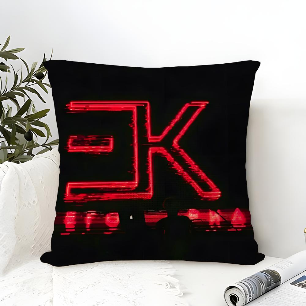 Pillow Case Cotton Linen Fabric Square Zipper Pillowcase Home Decorative Living Room Rapping Singer Music E-Egor Kreed 1