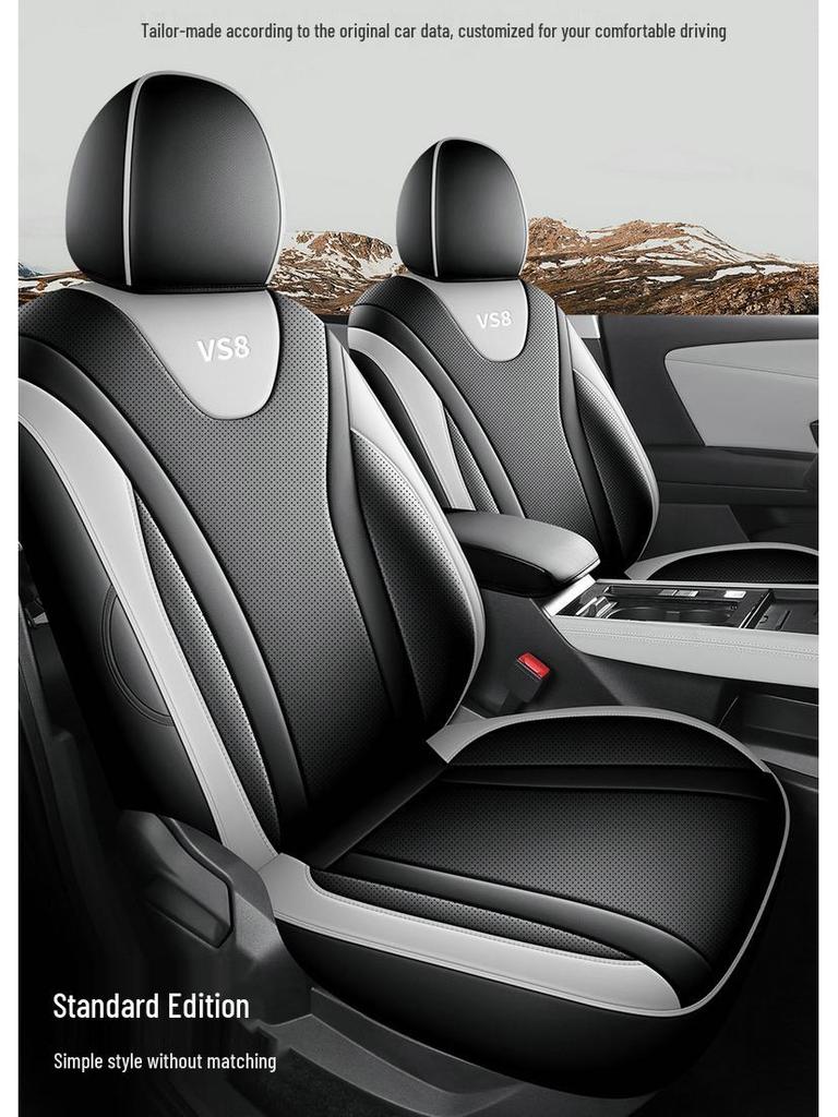 Breathable Full-Coverage Leather Seat Covers for 2026 VW Jetta VS8