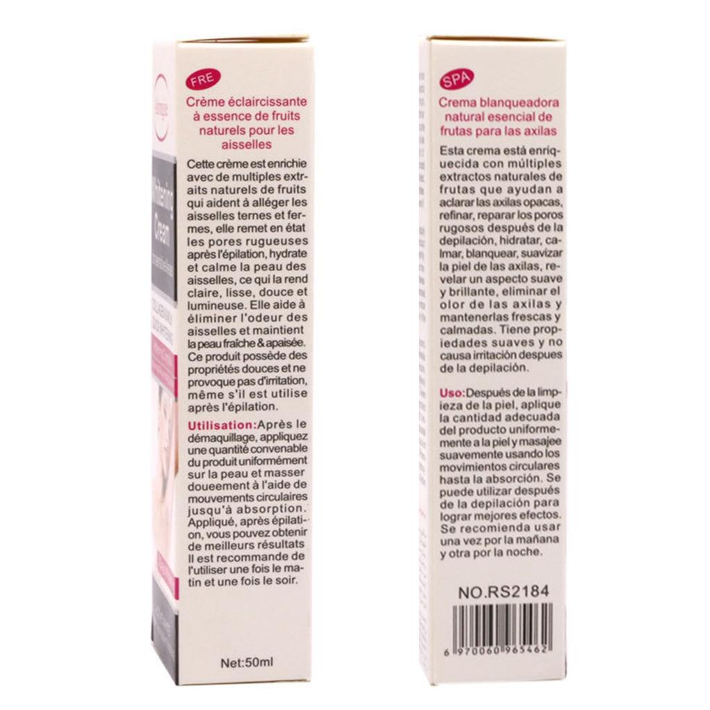 Crema Aclaradora Manchas En Axilas Cuello Entrepierna 50ml