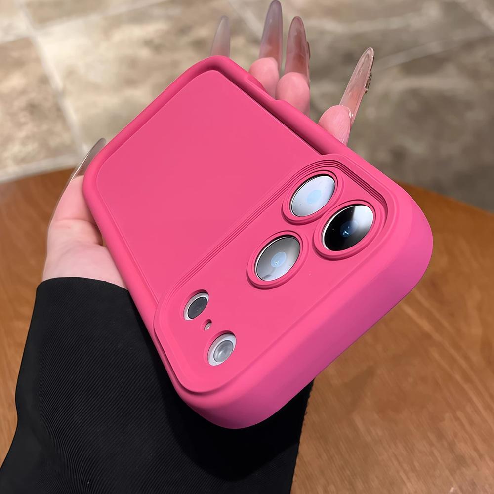 Luxury Candy Color Silicone Phone Case For iPhone 17 Air 16 15 14 13 12 11 Pro Max Plus Plain Shockproof Bumper Cover