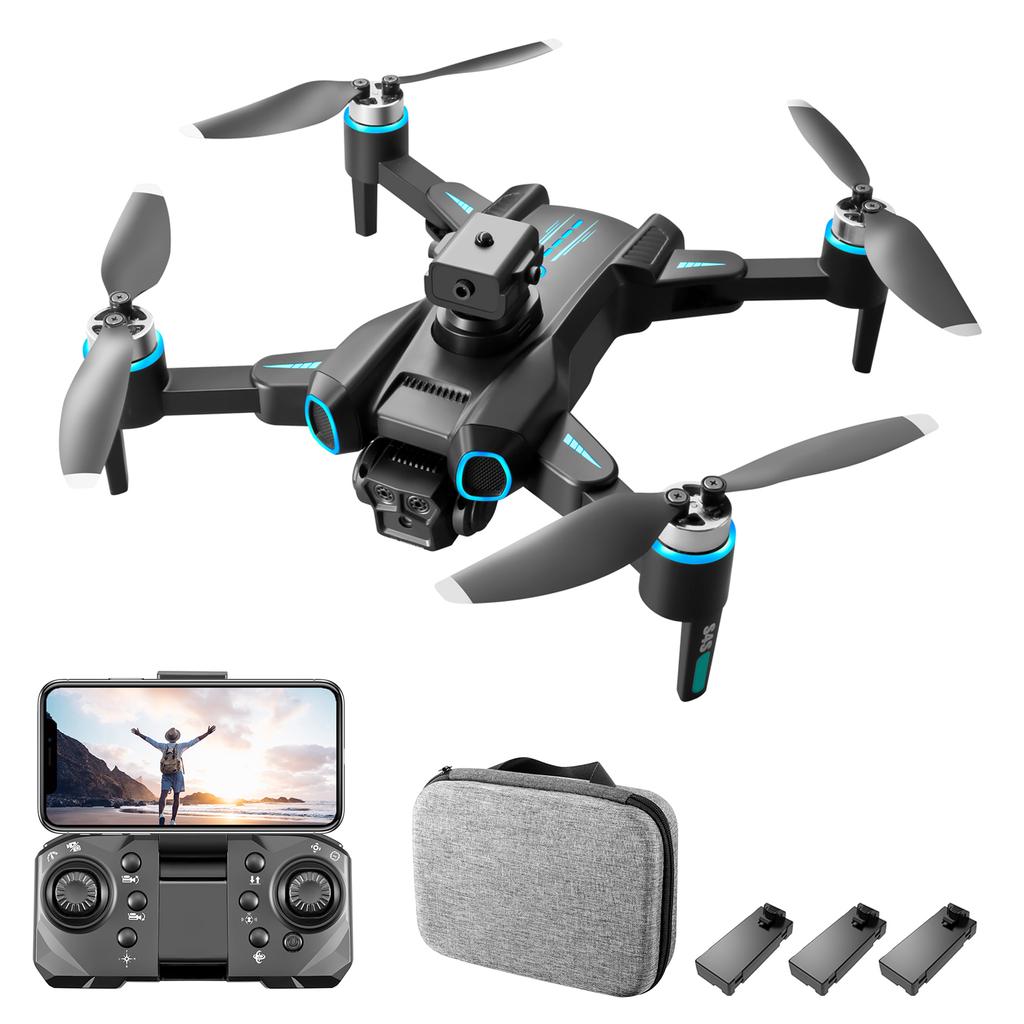Remote Control Drone with Camera 6K Dual Camera Foldable Drone Obstacle Avoidance Brushless Motor