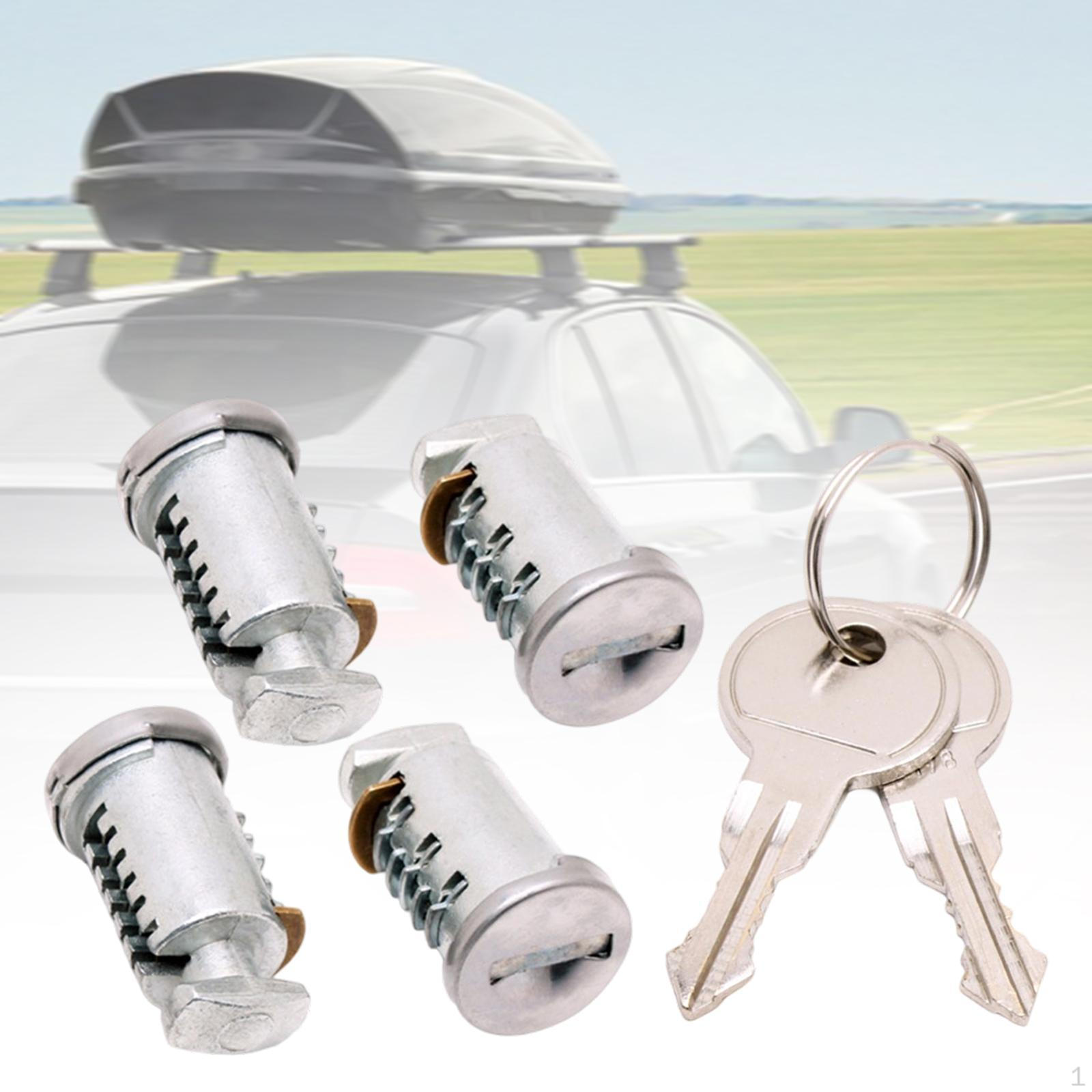 

Поперечные замки безопасности для багажника на крышу, цилиндры замков для автомобиля 4 Lock Cores