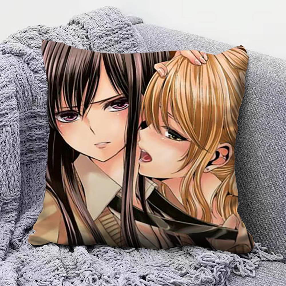 Yuzu and Mei Citrus Anime Girl Home Sofa Cushion Covers and Aecorative Custom Pillow Covers