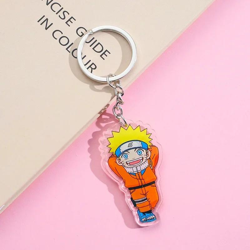 Naruto anime peripherals acrylic keychains toys cartoon schoolbags adorable plus exquisite tiny keychains present