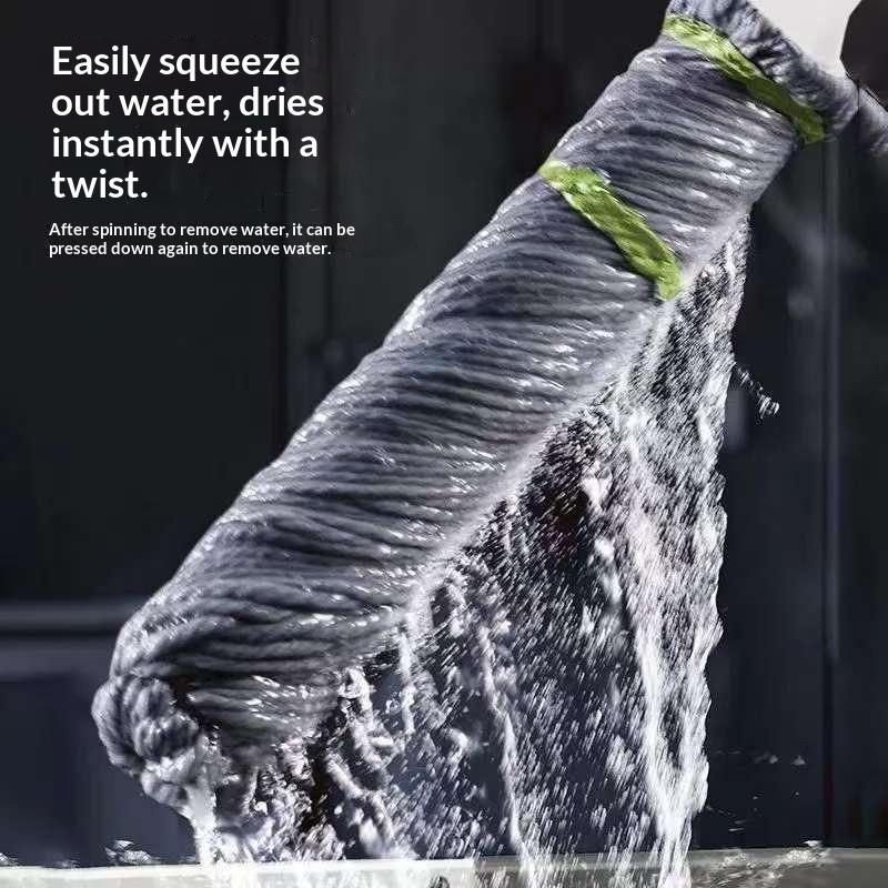 2 In 1 Dehydrated Mop 360 Degree Self Wringing Spin Mop Hand Free Household Twist Mop Home Cleaning
