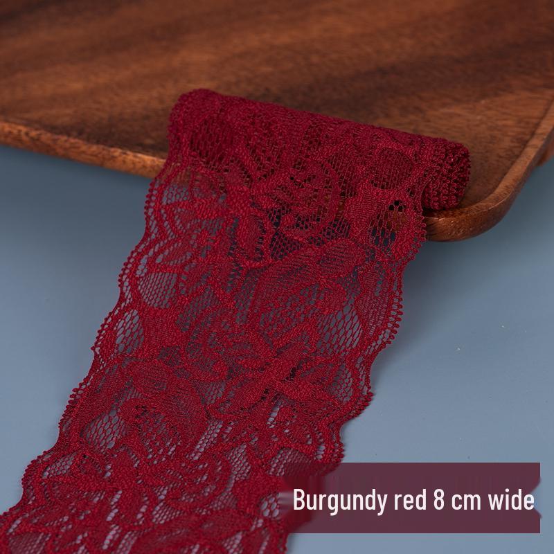 Эластичная Широкая Кружевная Тесьма для Дивана, Одежды и Декора - Шифон, Черно-Белая, Сетчатая Хлопковая Нить