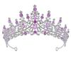 Bridal Crown Diamond Luxurious Prom Party Headband Headband Birthday Princess Hair Accessories Purple Crystal Crown