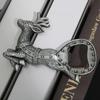 Metal Elk Bottle Opener Refrigerator Sticker Antique Zinc Alloy Animal Beer Bottle Opener