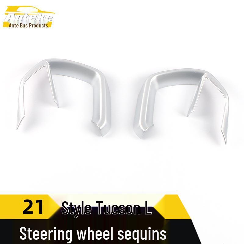 Electroplated Decorative Stickers for 21 Tucson L: Steering Wheel & Center Console