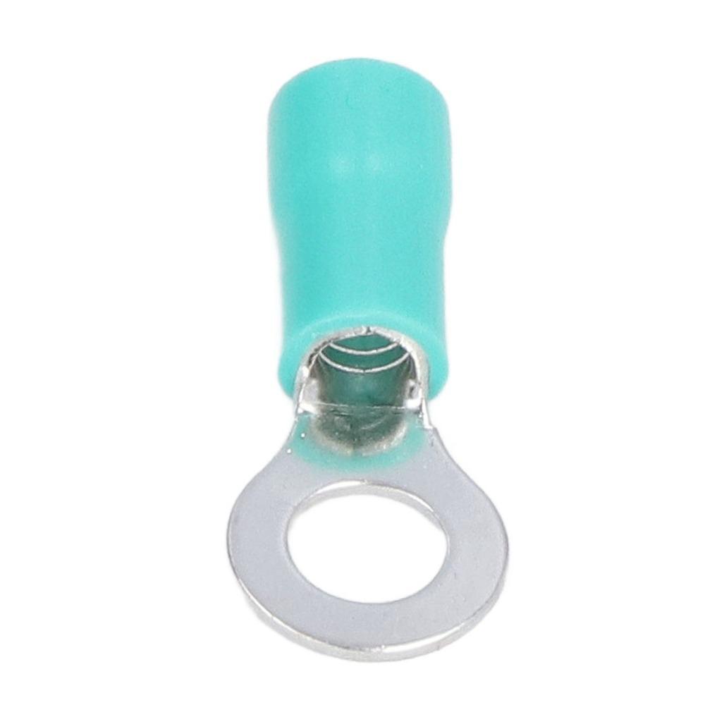 100PCS RV5.5-6 Insulated Wire Terminal Green AWG12-10 Crimp Connectors Electrical Crimp Terminal Battery Connections