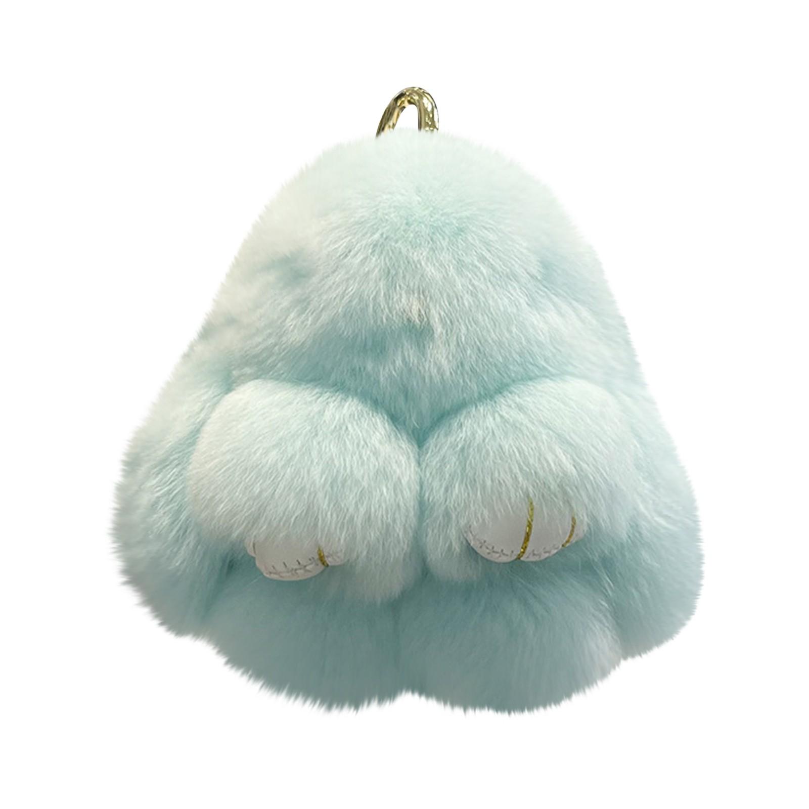 

Мягкий помпон-зайчик ручной работы, брелок-зайчик Fluffys, брелок-подвеска из искусственного меха для девочек One Size