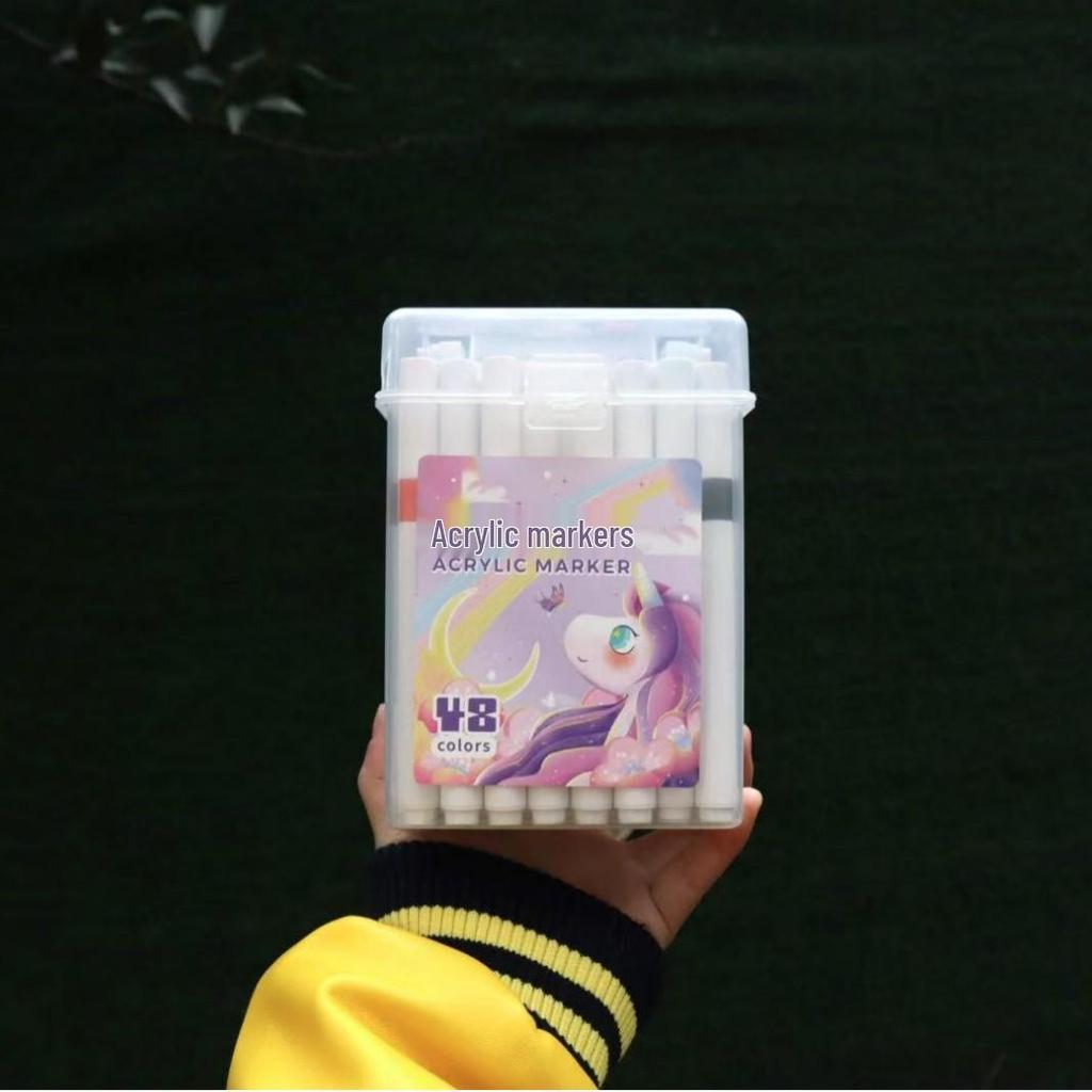 Acrylic Marker - Washable, Non-Bleed, Quick-Drying, Layerable, Waterproof Pen for Art & School.