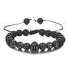 Roman Knight Helmet Beaded Bracelet with Lava Stones Unisex Fashion Accessory Zircon Texture Suitable for Any Occasion