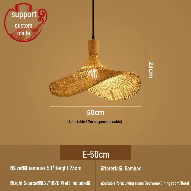 Bamboo Weaving Pendant Lamp - Zen Tea Room & Restaurant Lighting, New Chinese Style Rattan Lantern
