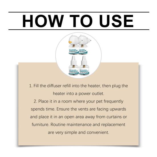 Cat Calming Pheromone Diffuser, 200ml Cat Calming Pheromone Refill, Plug-in Pheromone Diffuser for Cats Kittens Anxiety Stress Fear Behavior Relief