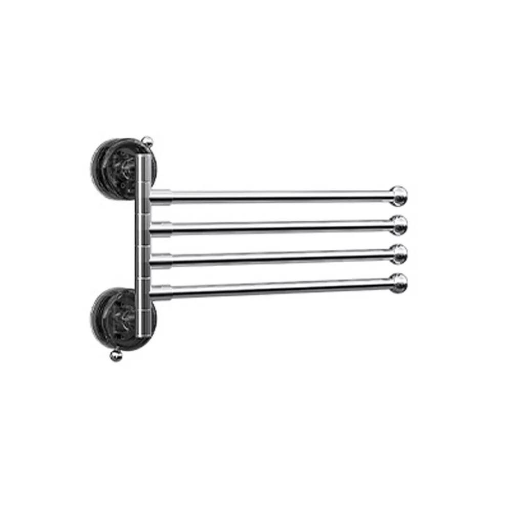 180° Rotating Towel Rack 3/4/5 Bars Toilet Towel Rod New Clothes Hanger