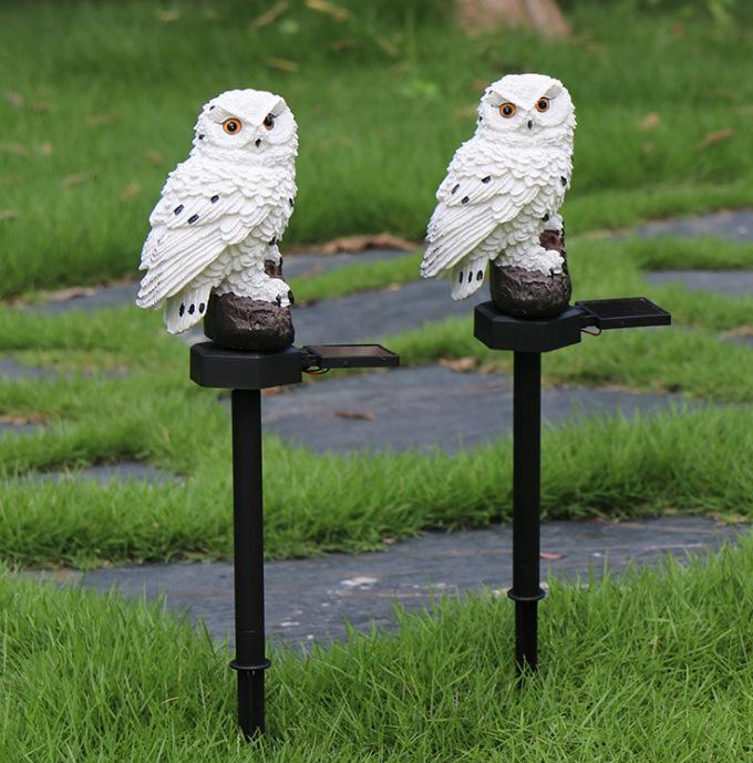 1 lámpara LED de jardín con forma de águila alimentada por energía solar, decoración de iluminación exterior de resina, lámparas de césped para patio y jardín, decoración festiva de paisajes