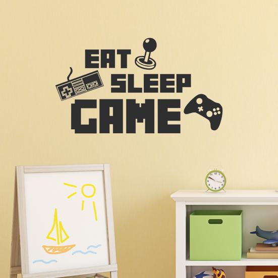 Game Theme Wall Stickers Self-adhesive PVC Gaming Controller Wall Decal Sticker for Bedroom
