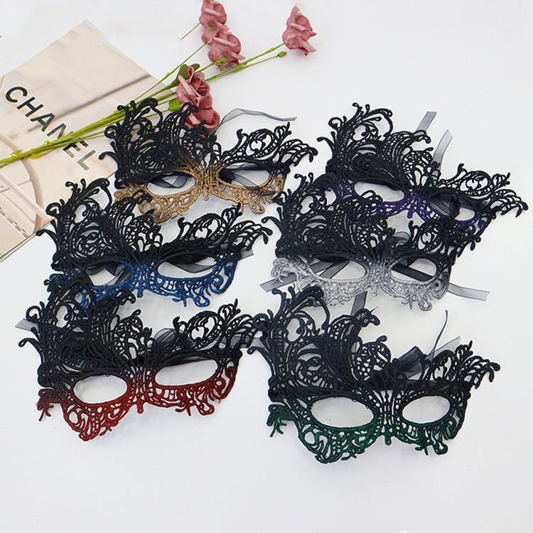 Princess Lace Phoenix Mask With Glitter And Gradient Colors For Halloween Costume Party