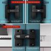 Latch Deadbolt Indoor Non-Punch Door Lock Bathroom Sliding Door Buckle Sliding Door Snap Old-Fashioned Surface-Mounted Room Door
