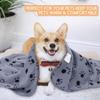 Pet Blanket Super Soft Dog Blanket with Cute Paw Print Warm Puppy Blanket Mat Bed Cover for Large Dogs Kitten Cat Small Animals