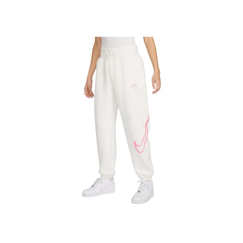 Nike Sportswear Logo Drawstring Knit Joggers Women Bottoms Sail-White FZ6558-133