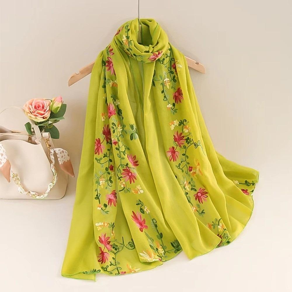 Literary National Style Long Scarf Spring Summer Travel Sunscreen Shawl New Women's Scarves Gift