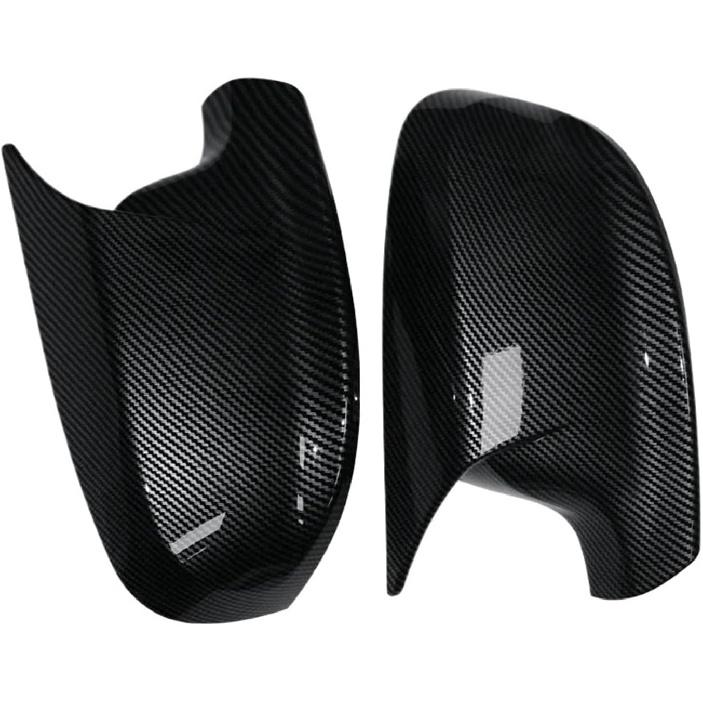

Rearview Mirror Cover Caps, Compatible With BMW X3 F25 X1 E84 2010 2011 2012 2013 Mirror Shell Lid Car Accessories(Gloss Black) Carbon Look