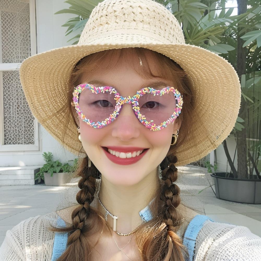 Heart Shape Love Heart Sunglasses Luxury Punk Sunglasses Trendy Vintage Sunglasses Party Eyewear