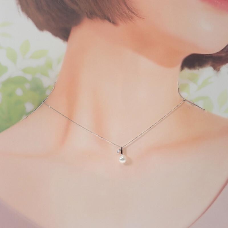 TASAKI  P-17169-18KWG Necklace K18 white gold/Pearl Women
