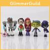 Lebhafte Teen Titans Go Anime-Figuren mit Robin Raven Beast Boy Starfire