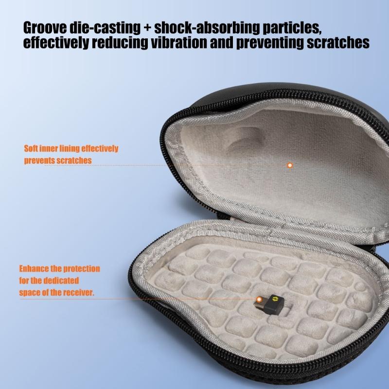 Étui rigide portable en EVA Sac de rangement pour souris pour 4 souris pour le voyage, le bureau, la maison, Étui seul